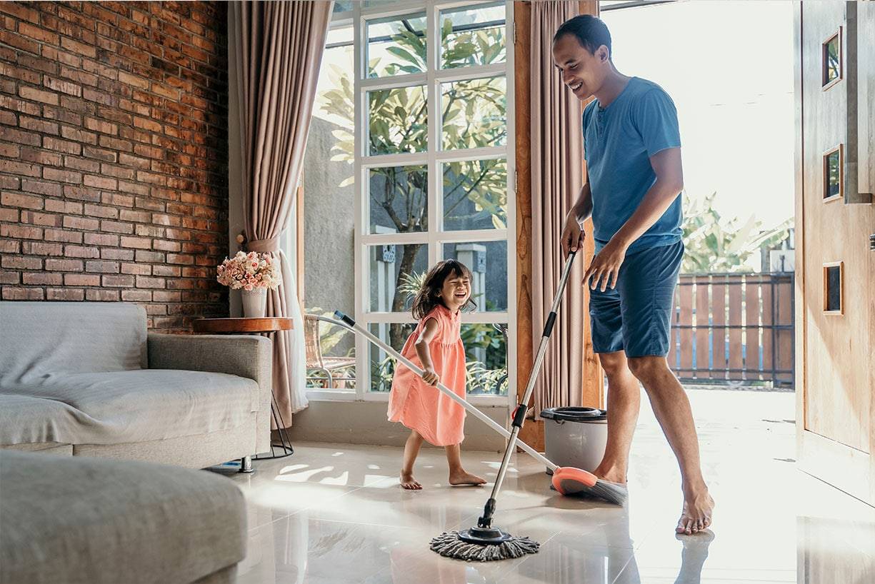 Designate basic cleaning tasks for each member of your household.