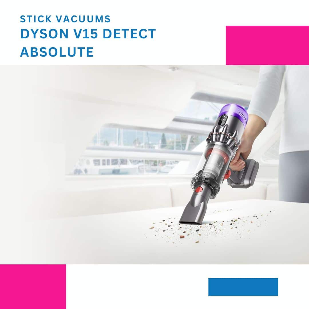 One of the cordless powerful vacuum is the Dyson V15 Detect Absolute