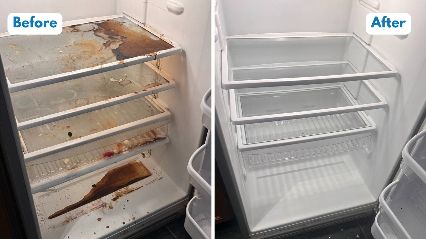 Before and after results from Bello’s Cleaning recurring house cleaning in Annapolis