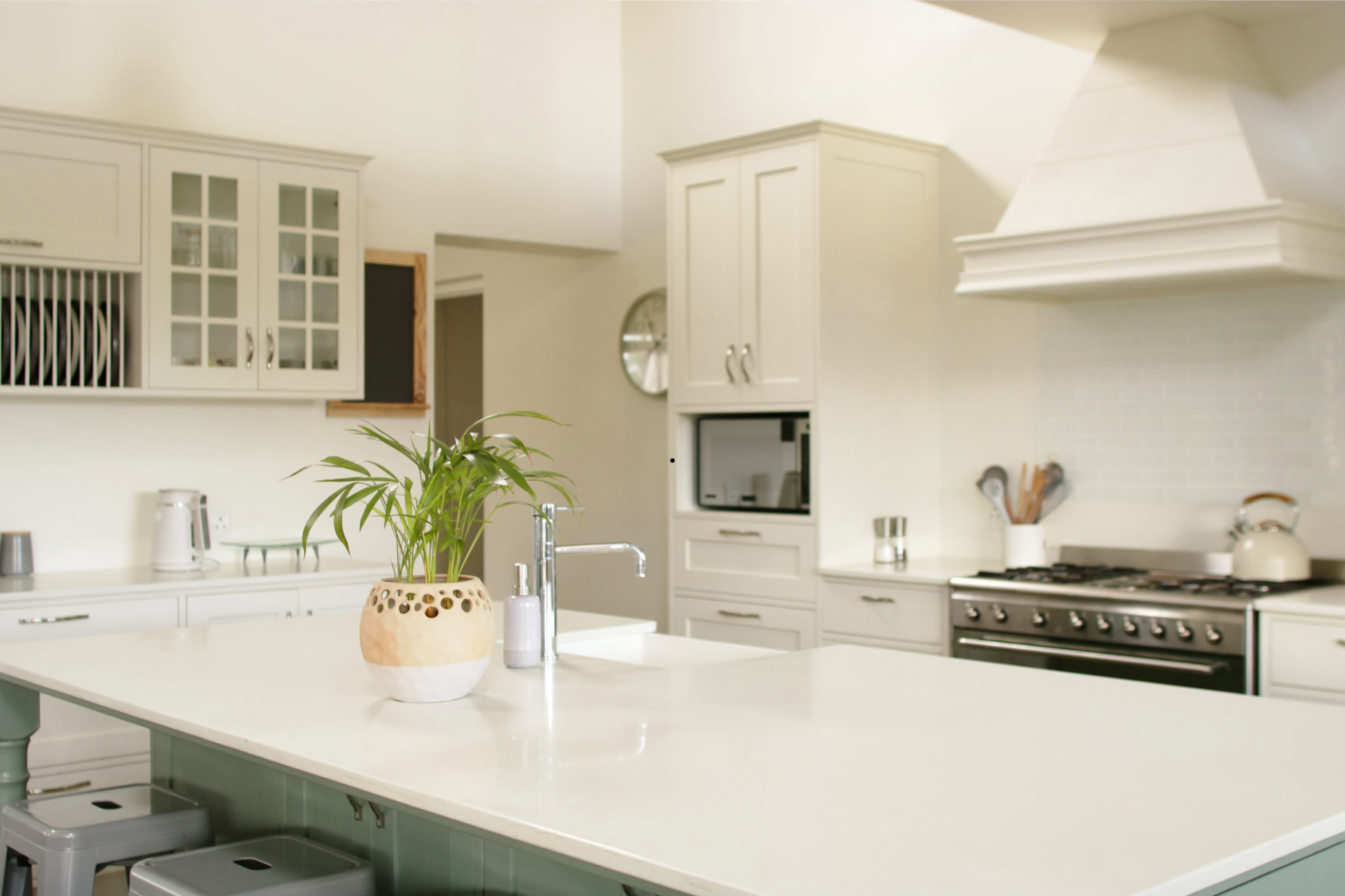 Consistently maintained kitchen in a Bethesda MD home with natural light