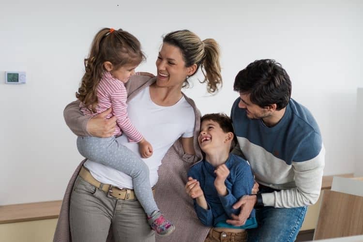 Family enjoying the results of a maintenance cleaning in Annapolis, MD