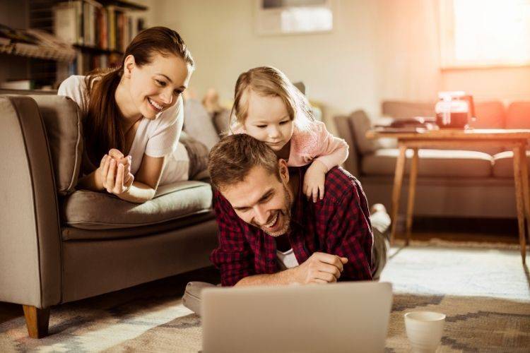 Family enjoying more free time thanks to a recurring cleaning service in Maryland