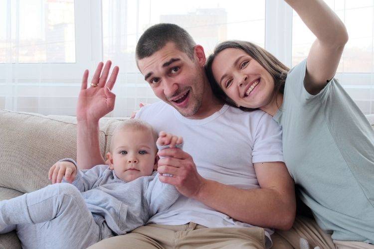 Family relaxing in a clean home thanks to a recurring cleaning service in Bethesda MD
