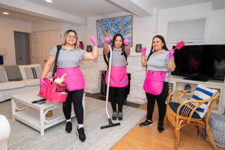 Professional cleaning team