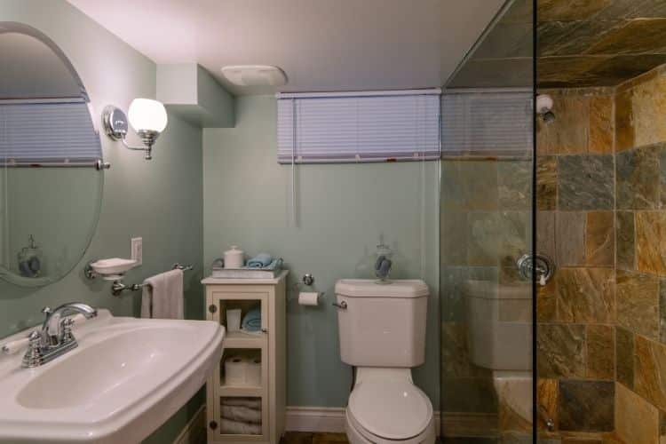 Bathroom prepared for a professional deep cleaning in Bethesda, MD